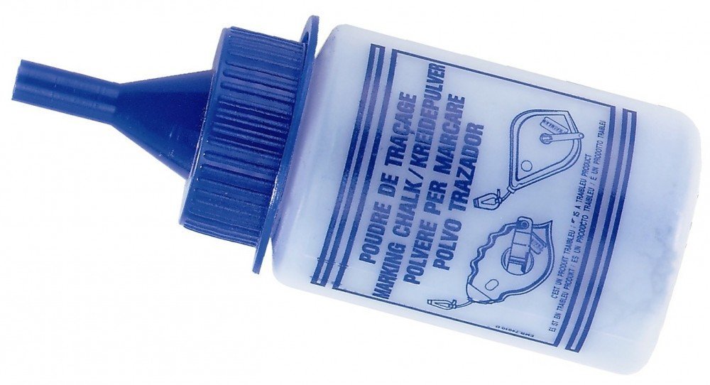 Nachfüllkreide blau, gut haftend, in Plastikflasche mit Einfüllstutzen blau, 100 gramm