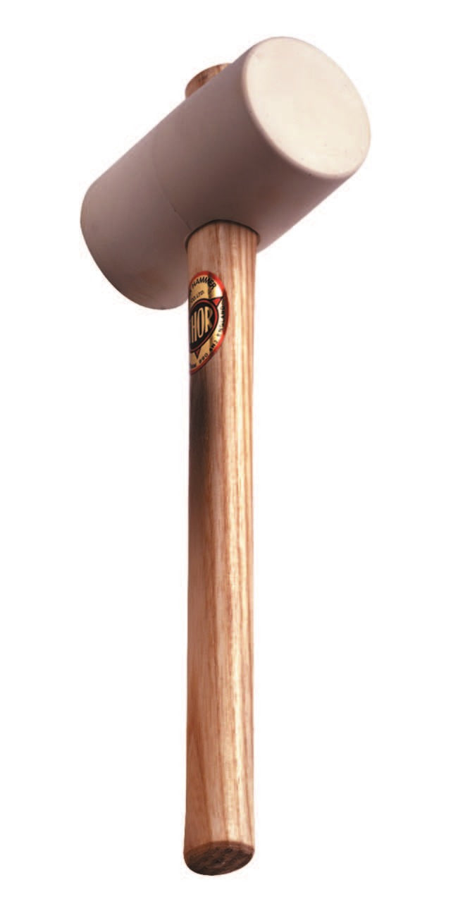 THOR Super Plastik Hammer, Rund Ø x l 38 x 89 mm, 180 g, mit Holzstiel
