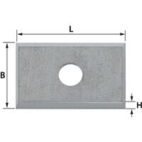 HM Wendeplatte T04F vierschneidig mit vier scharfen Schneidkanten, 19,5x12x1,5 mm, 50 Stück, für Spanplatten, MDF, Hart- und Weichholz, universal einsetzbar, Güteklasse T04F, Hartmetall