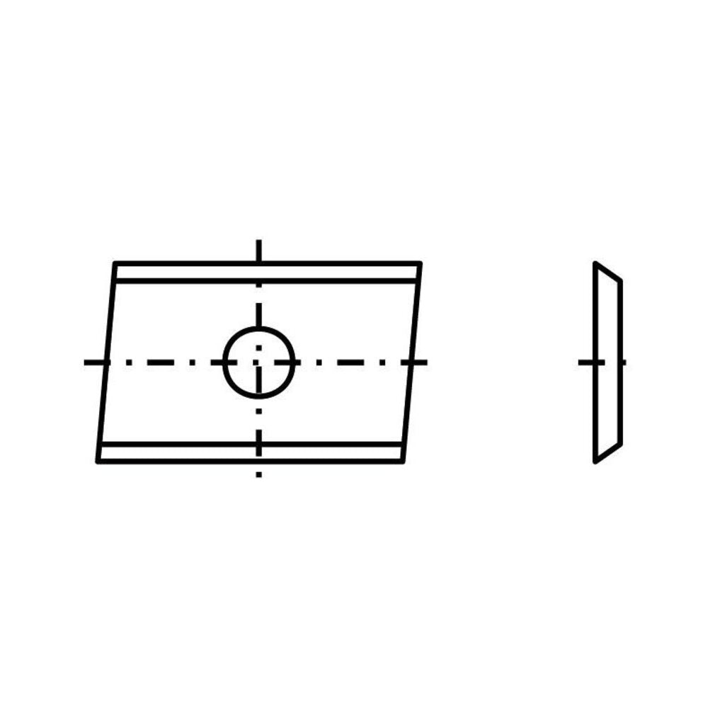 Spezial-Wendeplatte 32 - 20x12x1,5mm T04F 10 St.