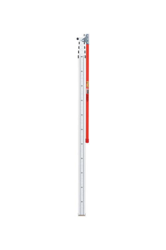 NESTLE TELEMESS TM-500 LKW-Höhenmesser 5 m – Teleskopmeter 125–500 cm mit ausklappbarem, arretierbarem 70 cm Haken (kunststoffbeschichtet), mm-Teilung oben→unten, Made in Germany