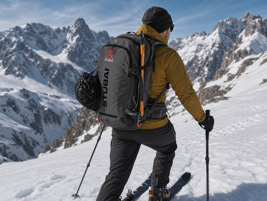 STUBAI Skitourenrucksack THIRTY 3.0 | 32 L Volumen | leicht (1,2 kg) | mit Ski-, Snowboard-, Helm-, Pickelhalterung | Sicherheitsfach, Brillenfach, Trinksystem-kompatibel | Modell 9507
