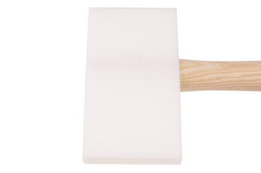 STUBAI Kunststoffhammer keilförmig 155 mm | Hammerkopf 155×85×35 mm aus splitterfreiem, hochschlagfestem Kunststoff mit abgerundeten Kanten | geschweifter Hickorystiel, unlackiert & ergonomisch