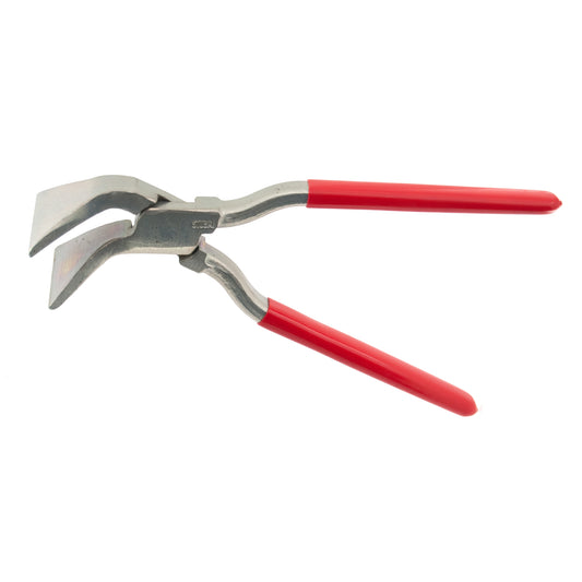 STUBAI Spengler Falzzange 45° gebogen | Maulbreite 80 mm | Ausführung eingelegt, Nirolook | Profi-Werkzeug für Klempner, Dachdecker und Spenglerarbeiten | Made in Austria