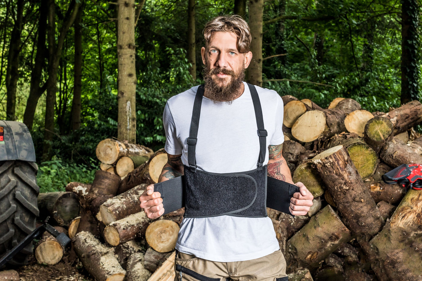 KNEETEK Rückenstützgurt M (68–96 cm) – Stützgurt zur Unterstützung der Rückenmuskulatur | Stabilisiert Lendenwirbel & Rückgrat | Ergonomischer Rückenstütz-Gurt für Arbeit & Freize