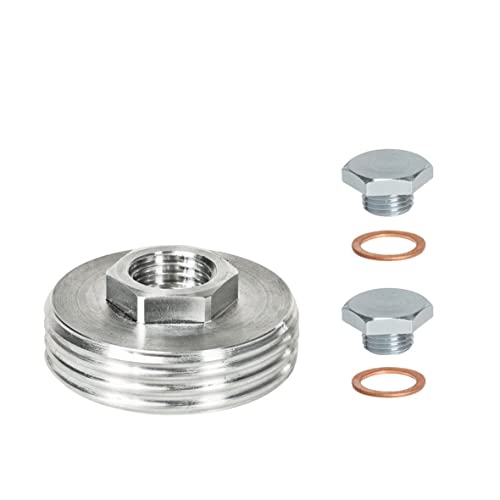 Pressol Adapter-Kit-500-g-Schraubkartusche für Akku-Fettpresse ab (18 051) | Kit bestehend aus Adapter und 2 Blindschrauben mit O-Ring
