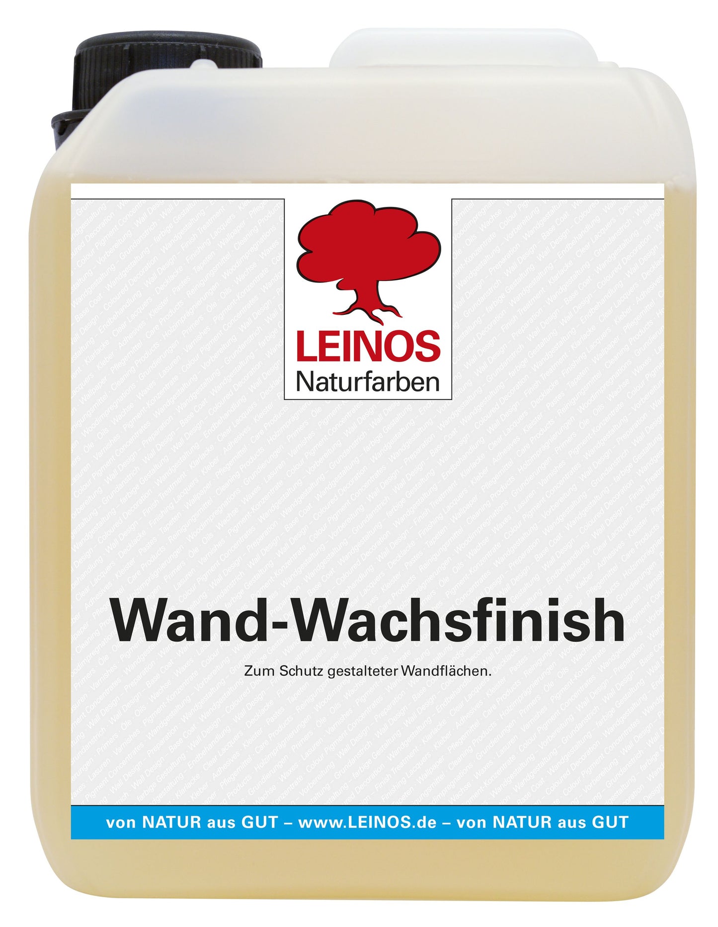 LEINOS 350 Wand-Wachsfinish 2,5 l – Hochwertiges, natürliches Wachsfinish für Wände und Decken – Atmungsaktiv, Lösemittelfrei, Seidenglanz – Ideal für Innenräume, Wohn- und Schlafbereiche