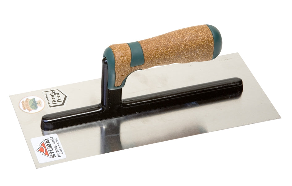 STUBAI Glättekelle Profi Serie Kork rostfrei 2 80x120x0,6mm