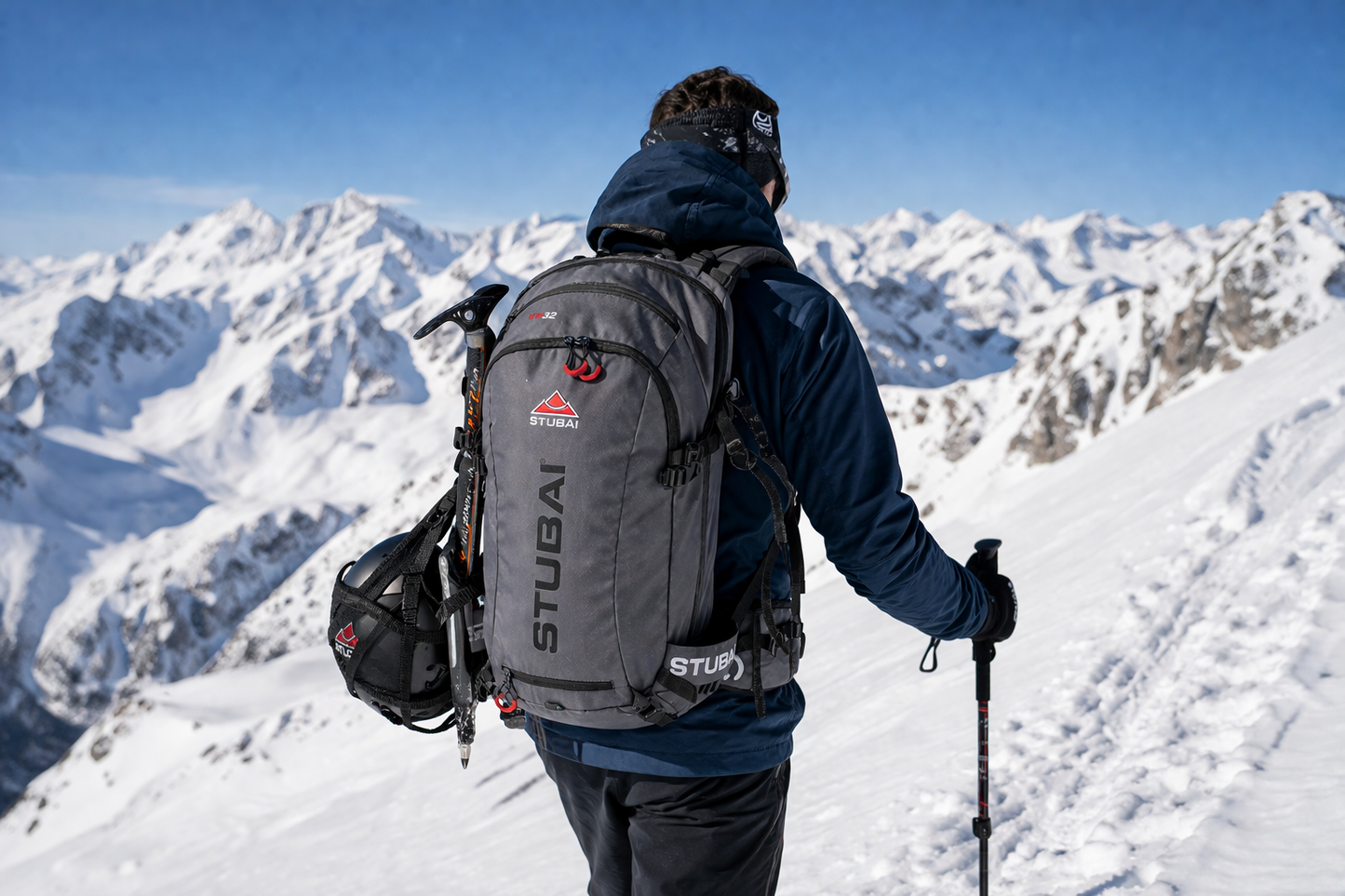 STUBAI Skitourenrucksack THIRTY 3.0 | 32 L Volumen | leicht (1,2 kg) | mit Ski-, Snowboard-, Helm-, Pickelhalterung | Sicherheitsfach, Brillenfach, Trinksystem-kompatibel | Modell 9507