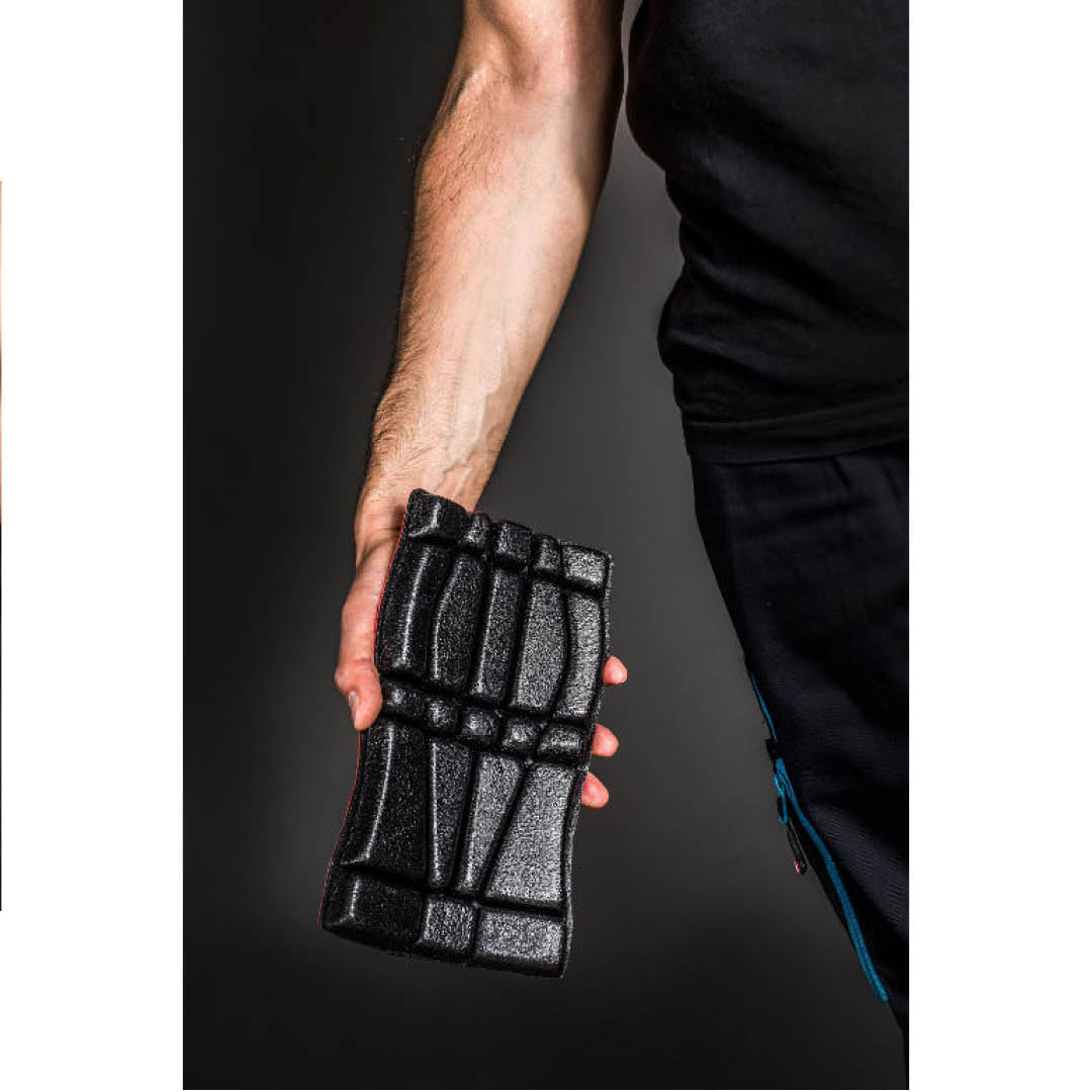 KNEETEK Kniepolster ErgoPad | 2 Stück | rot schwarz | optimaler Schutz in Kombination mit Arbeitshose | 248 x 148 x 18 mm | Knieschutzpolster für Klempner, Elektriker, Fliesenleger,