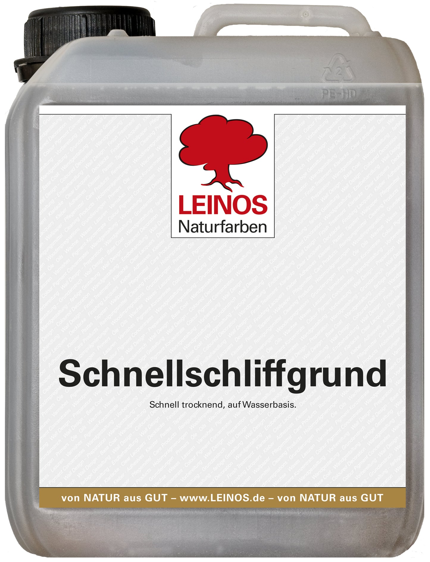 Leinos Schnellschliffgrund 625 2,5 Liter | wasserbasierte, gut schleifbare Grundierung für saugfähige Massivholzmöbel im Innenbereich | schützt vor Öl-Absacken & Holzanfeuerung
