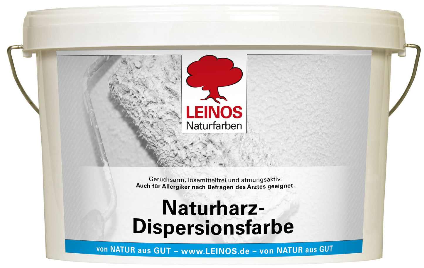 LEINOS Naturharz-Dispersionsfarbe 660 | 10 Liter | Naturweiß matt | lösemittelfrei & vergilbungsarm | innen | waschbeständig, diffusionsfähig, hochdeckend | für Putz, Raufaser & Tapeten