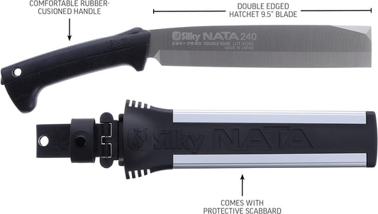 Silky Haumesser NATA 210 mm - doppelseitig mit Genki Griff | Eigenschaften eines Beils und eines Messers vereint