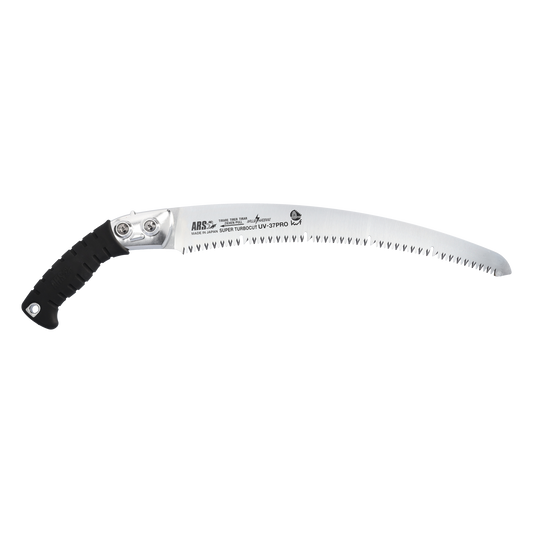 ARS Handsäge UV-37PRO | mit Köcher | Blattlänge von 370 mm | Die Zahnweite beträgt 4,50 mm | Gewicht 335 gramm | Gruppenzahnung mit Räumerschlitzen