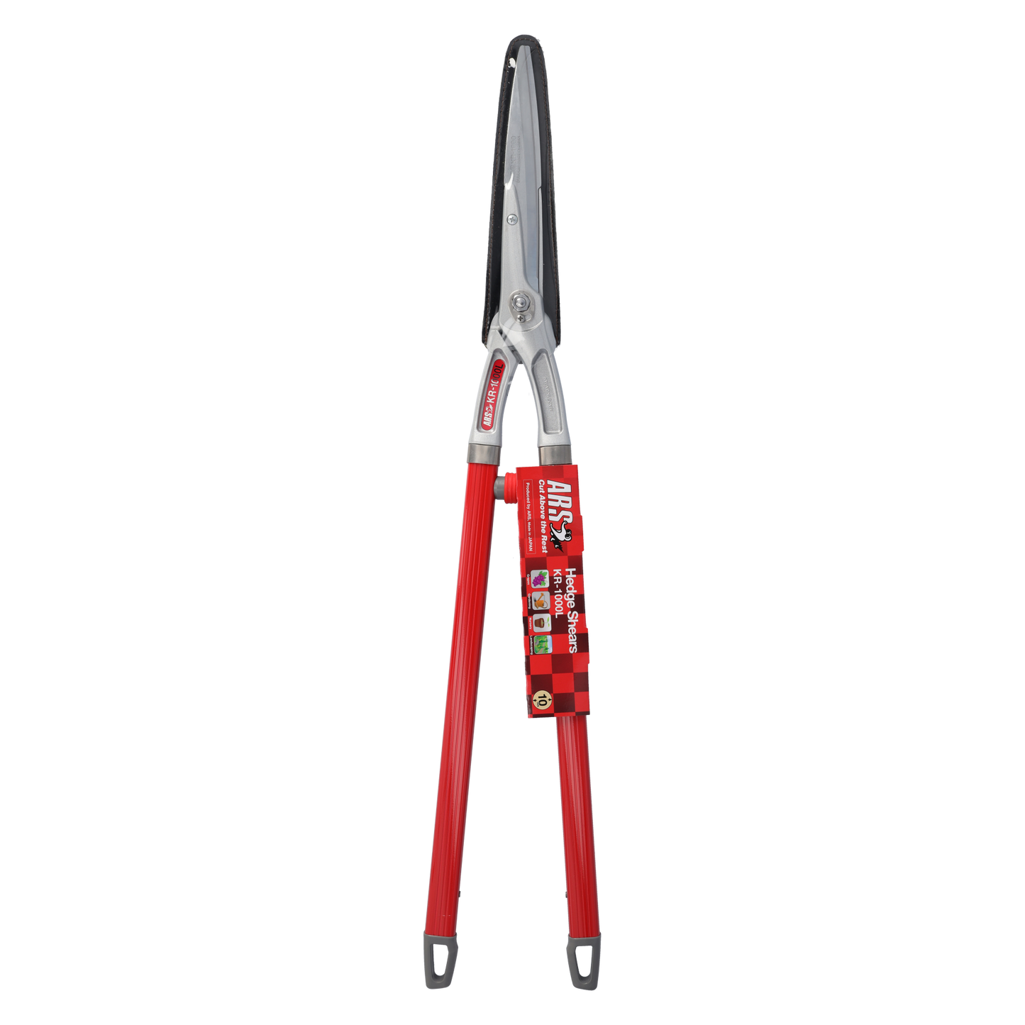 ARS-Heckenschere KR-1000 rot, 65 cm geb. Griffe, 780 g, Blattlänge 18 cm | Buxus | Hecken | Weinlaubschere | zum schneiden von Sträucher und Hecken