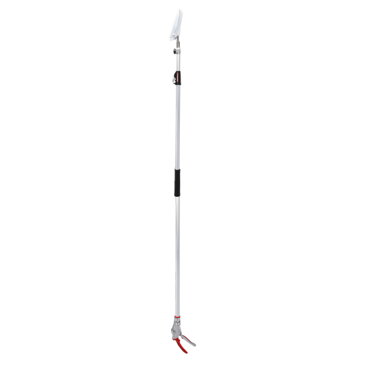 Teich- und Heckenschere mit Teleskoparm | Länge 1,9–3,1 m | Scharfe Klingen & integrierte Greifer | Nur 1,4 kg | Für hohe Hecken, Teichpflege & Obsternte | Ergonomisch & leicht