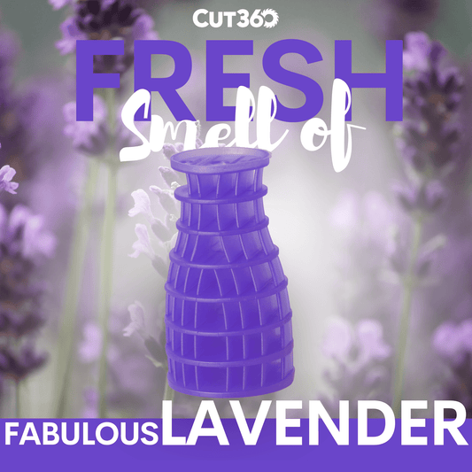 Cut360 Eco Air 2.0 Raumduft Fabulous Lavender mit schwarzer Halterung für große Räume, 30 Tage Frischewirkung, Lufterfrischer im formschönen Design, geräuschlos ohne sprayen