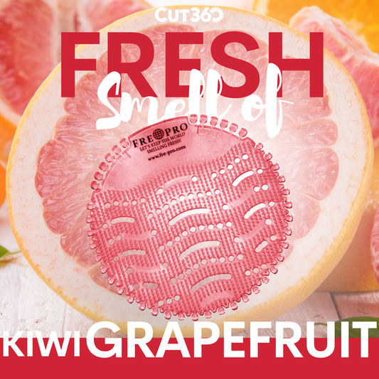 Cut360 Fresh Wave der WC Duft für Pissoir, 10 Stk, nachhaltiger und langanhaltender Toiletten-Duft Kiwi Grapefruit mit reinigender Wirkung und Hygienefunktion, stillvoller Urinaleinsatz