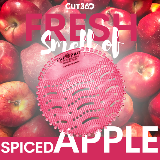 Cut360 Fresh Wave 2.0 der WC Duft für Pissoir, 10 Stk, nachhaltiger und langanhaltender Toiletten-Duft Spiced Apple mit reinigender Wirkung und Hygienefunktion, stillvoller Urinaleinsatz