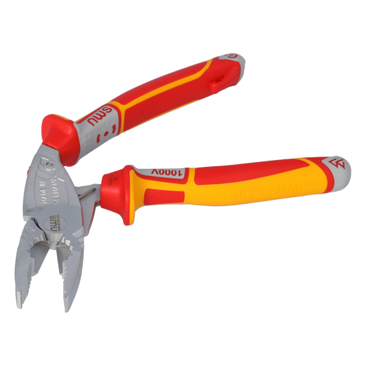 NWS Ergonomische Kraft-Kombinationszange ErgoCombi auf SB-Karte 1096-49-VDE-200-SB, Für Halte-, Greif-, Biege- und Schneidarbeiten
