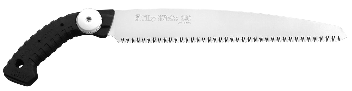 Silky Natanoko 60 japanische Handsäge 300 mm, feste Zugsäge für frisches Holz, grobe Verzahnung, rutschfester Gummigriff, stabiles Blatt für Astschnitt, Garten, Baumpflege, Outdoor, mit Scheide robust