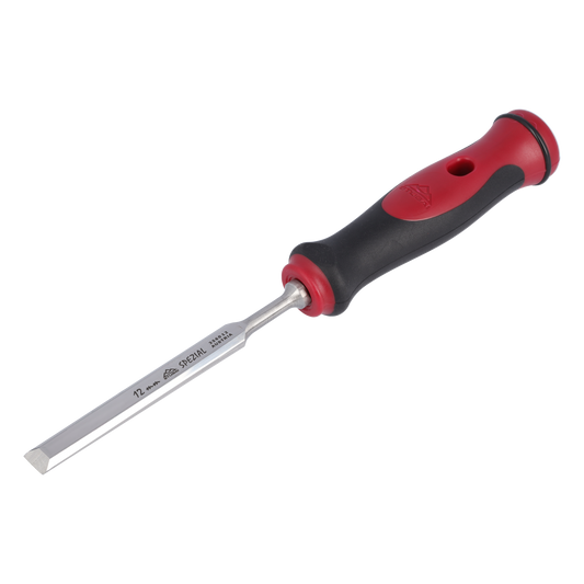 Stemmeisensatz Stemmeisen mit rot-schwarzem 2K-Griff, 4-teiliges Set, Stubai Profi Stechbeitel zur präzisen Holzbearbeitung, Stecheisen für Schreiner Tischler