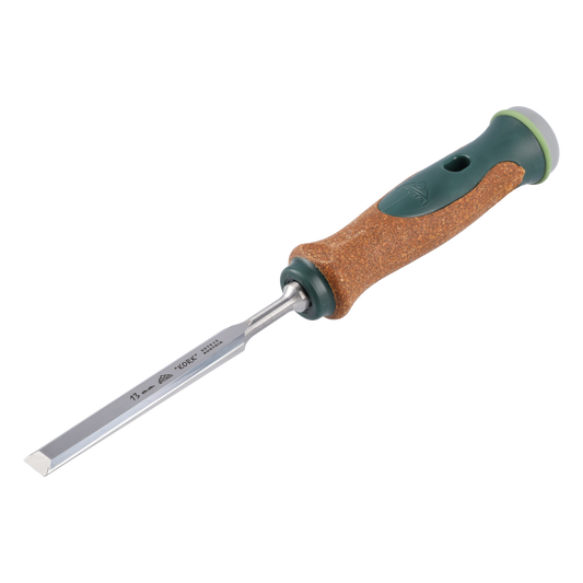 Stemmeisensatz Korkheft, 4-teiliges Set (13,16,20,24mm) Stemmeisen mit rutschfestem Korkgriff aus nachhaltiger Herstellung, STUBAI Stechbeitel zur präzisen Holzbearbeitung, Spezial Stecheisen