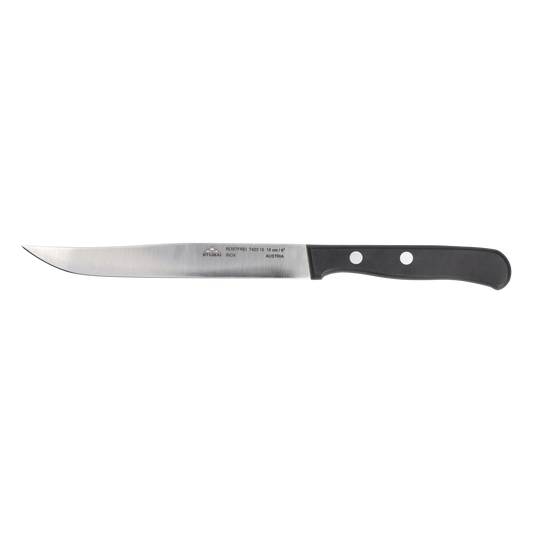 STUBAI hochwertiges Allzweckmesser | 150 mm | Küchenmesser Tirol aus Edelstahl für müheloses Schneiden von Fleisch, Gemüse, Obst & Lebensmitteln, rostfrei, spülmaschinenfest