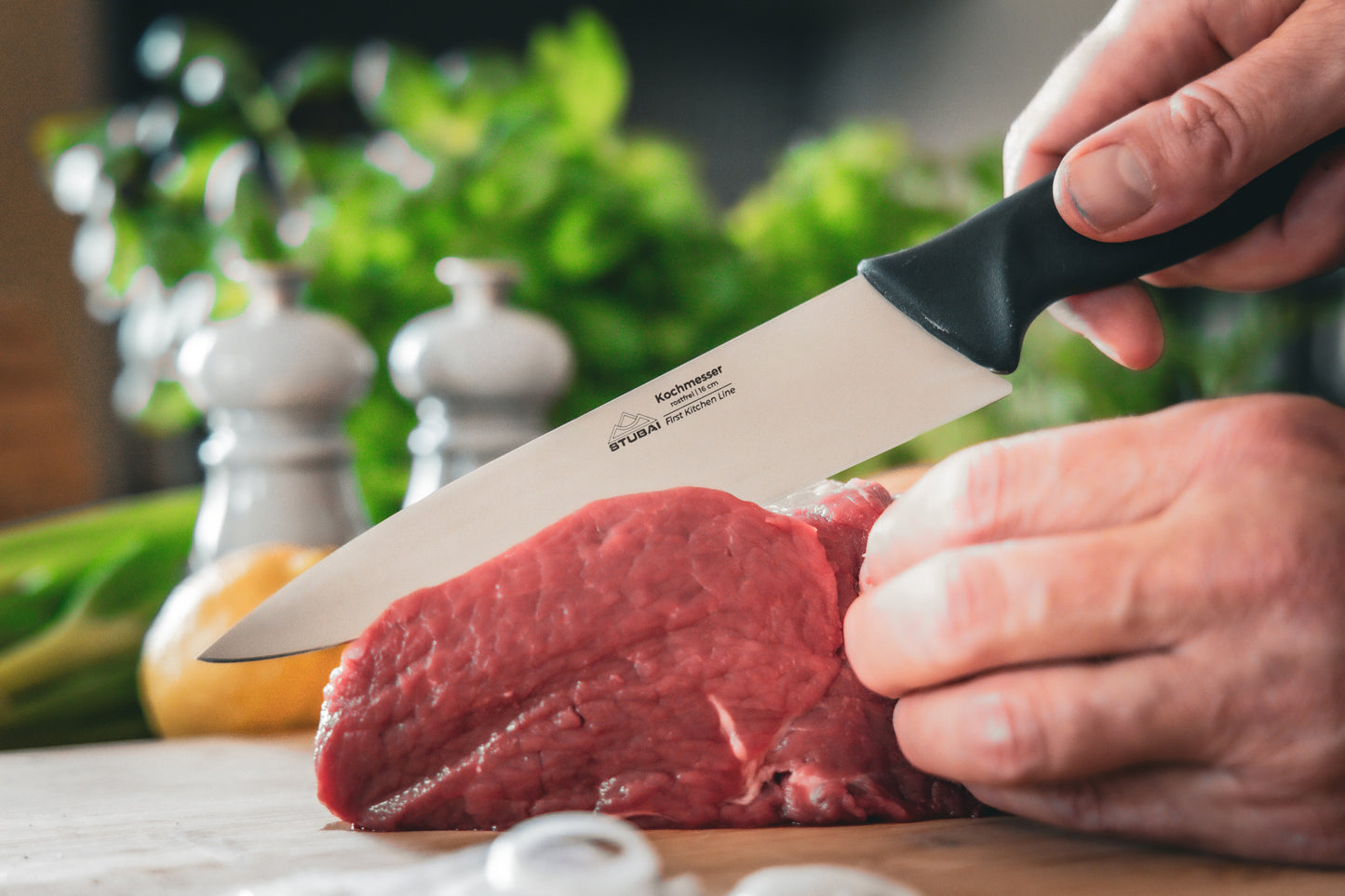 STUBAI hochwertiges Kochmesser Mittelspitz | 160 mm | Küchenmesser Lady Line aus Edelstahl für Schneiden von Fleisch, Gemüse, Obst & Lebensmitteln, rostfrei, spülmaschinenfest