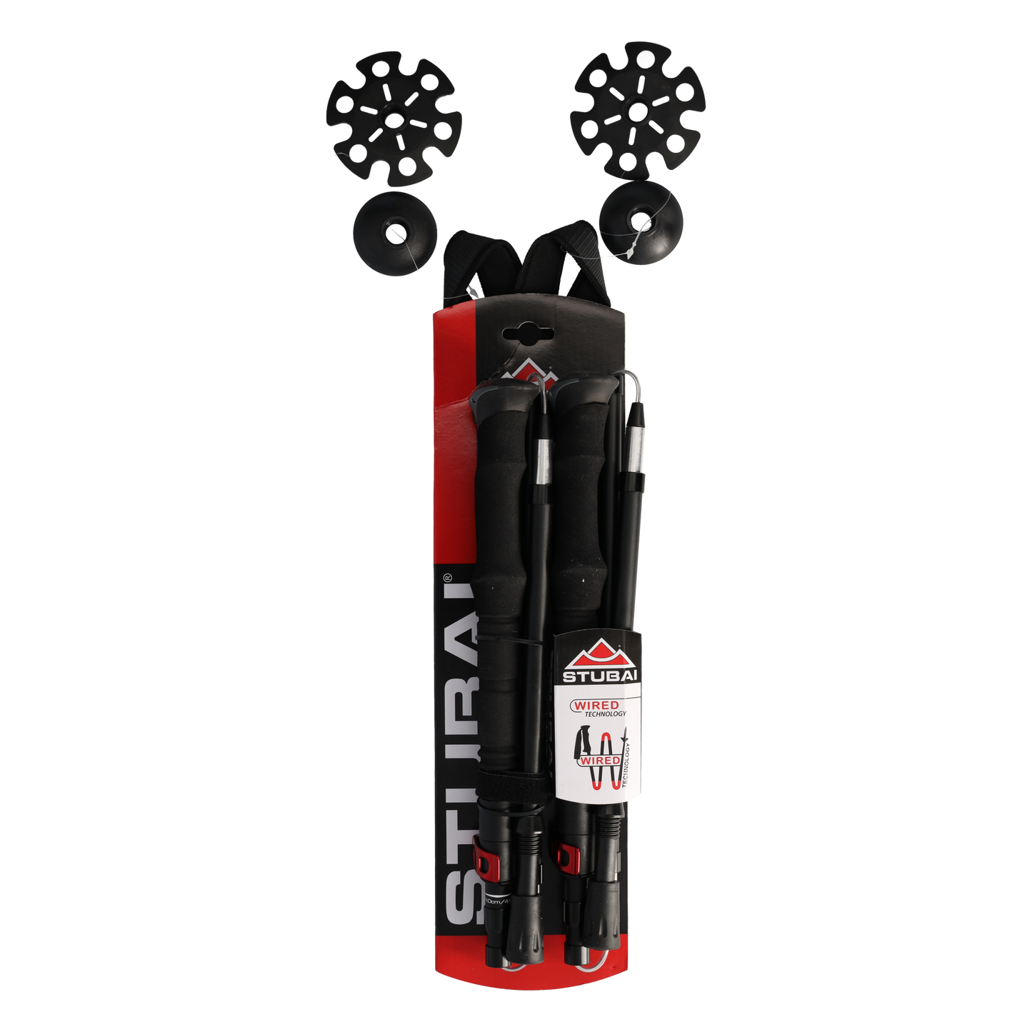 STUBAI Faltbarer Tourenstock Crimp Tour | 111 cm bis 128 cm | Faltstöcke für Wanderung, steinige Wegen, Schneefelder, Outdooraktivitäten