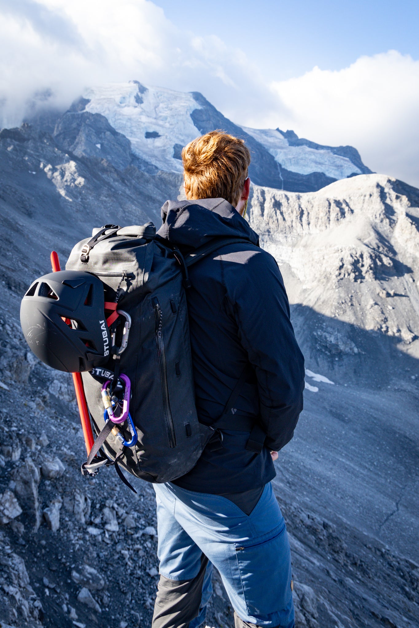 STUBAI HMS Karabiner | Karabiner mit Schraubverschluss, Schraubkarabiner zum Klettern, Kletter-Karabinerhaken, Sicherungskarabiner zum Bergsteigen, Violett