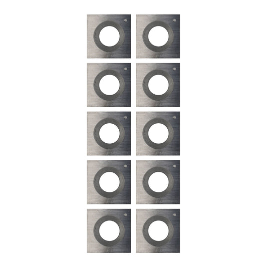 HM Hobelkopf Wendeplatte | 15 x 15 x 2,5mm R = 150 | 10 Stück | sehr gut für Hartholz Weichholz und Plastik geeignet | für Vorschneider, Lackfräser, Nutfräser | T10MG