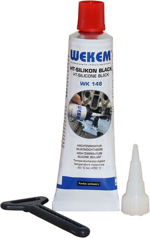 WEKEM WK 148 Hochtemperatursilikon schwarz 80 ml Tube