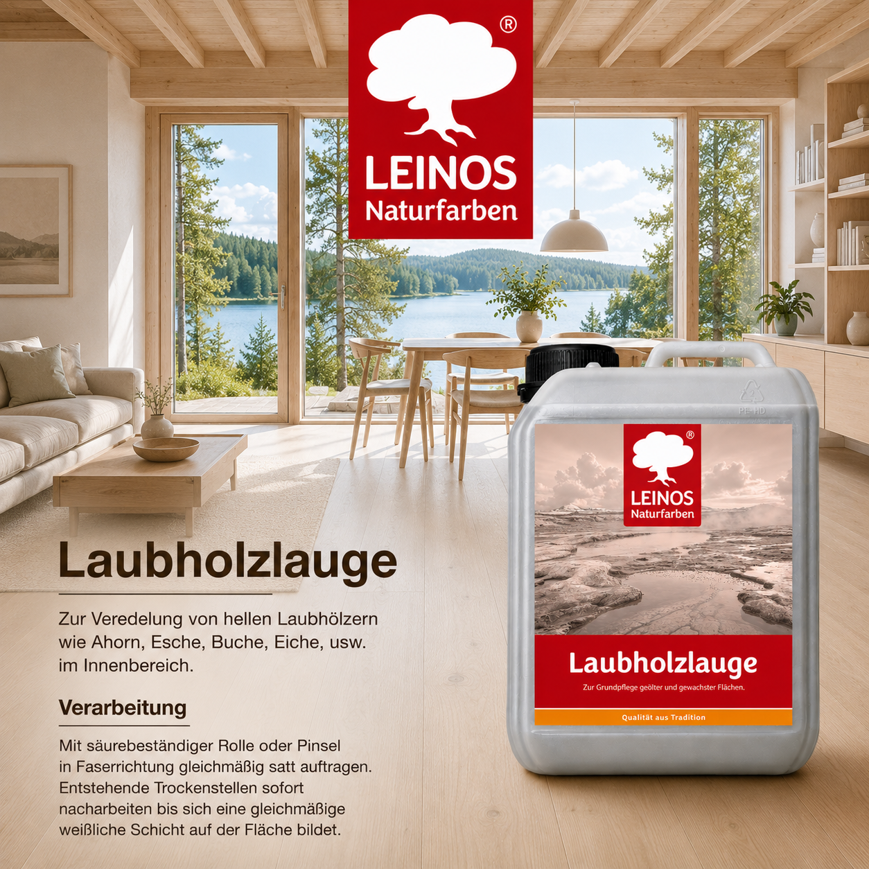 LEINOS 926 Laubholzlauge 2,50 l Farblos