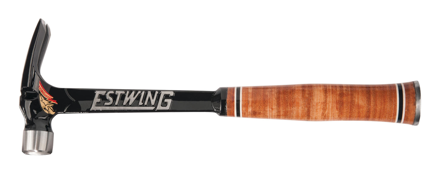 ESTWING ULTRA Klauenhammer mit Ledergriff < Kopfgewicht 530g | Länge 395mm, Gesamtgewicht 1010g | gerade, Ø30 mm | glatte Bahn | integrierte magnetische Nagelhalter |