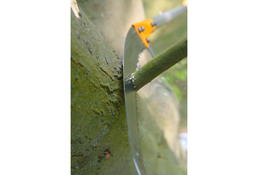 Silky Profi Teleskopsäge Hayate 6100 (4-teilig) – 2,4–6,1 m Reichweite, 420 mm Sägeblatt grob 6,5 ZpZ, Mirai-Me Verzahnung, Ast- und Baumsäge für professionelle Baumpflegearbeiten