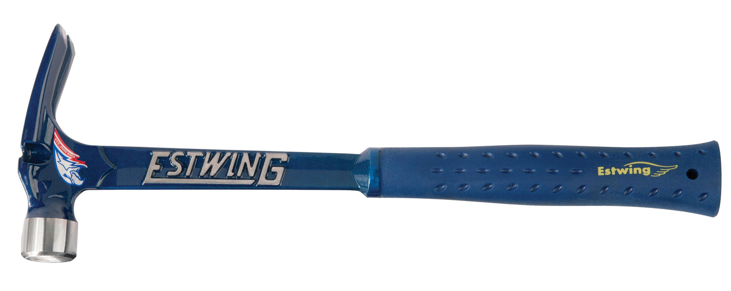 Estwing Klauenhammer Ultra| blauer Vinylgriff E6-19S 530gr. Kopfgewicht | Gesamtgewicht 980 gr. | komfortable Handhabung und Stoßreduzierung | glatte Bahn
