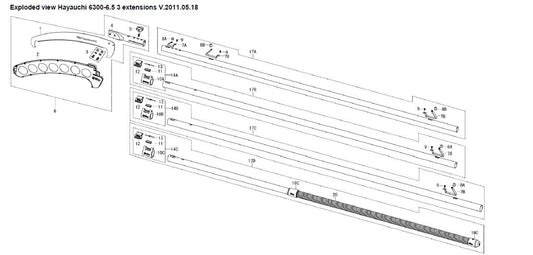 Fixierungsschraube für das Sägeblatt Hayauchi