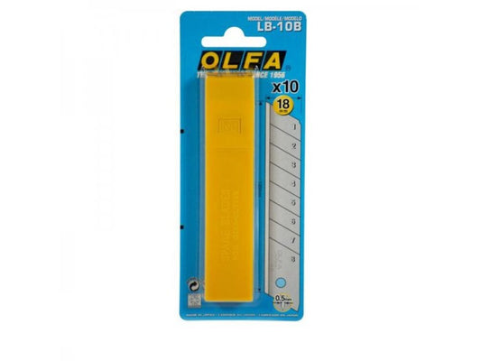 OLFA LB 10B 18mm 10 Klingen, Kunststoffbox in Blister