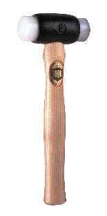 THOR Hammer mit Super Plastik Einsätze, Rund (Ø) 38 mm, 790 g, mit Holzstiel