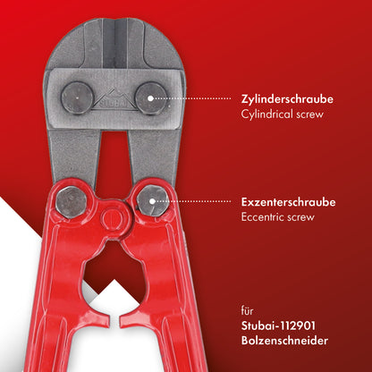 Exzenterschraube 25 mm | für STUBAI Bolzenschneider 320 mm | Ersatzteil aus robustem Material, optimale Passform, einfache Montage