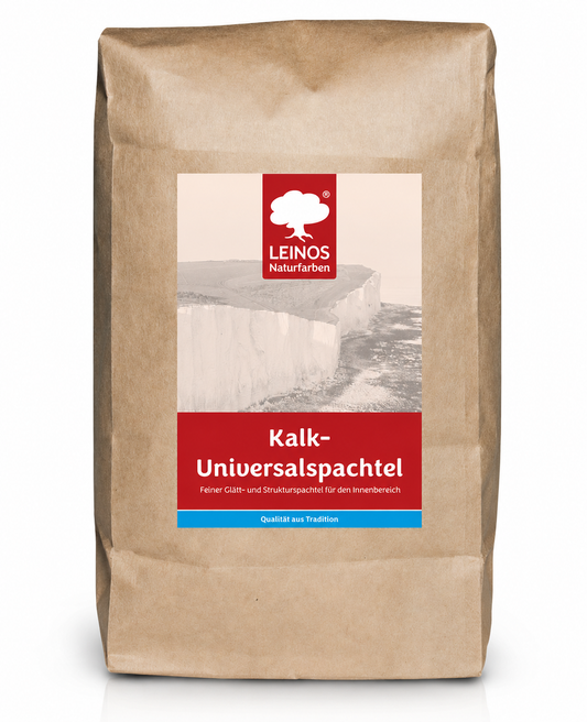 LEINOS Kalk-Universalspachtel 683, weiß – Mineralische Spachtelmasse für Wand & Decke innen, atmungsaktiv, schimmelhemmend, lösemittelfrei, glättbar & strukturierbar, auf Putz, Lehm, Gips – 20 kg