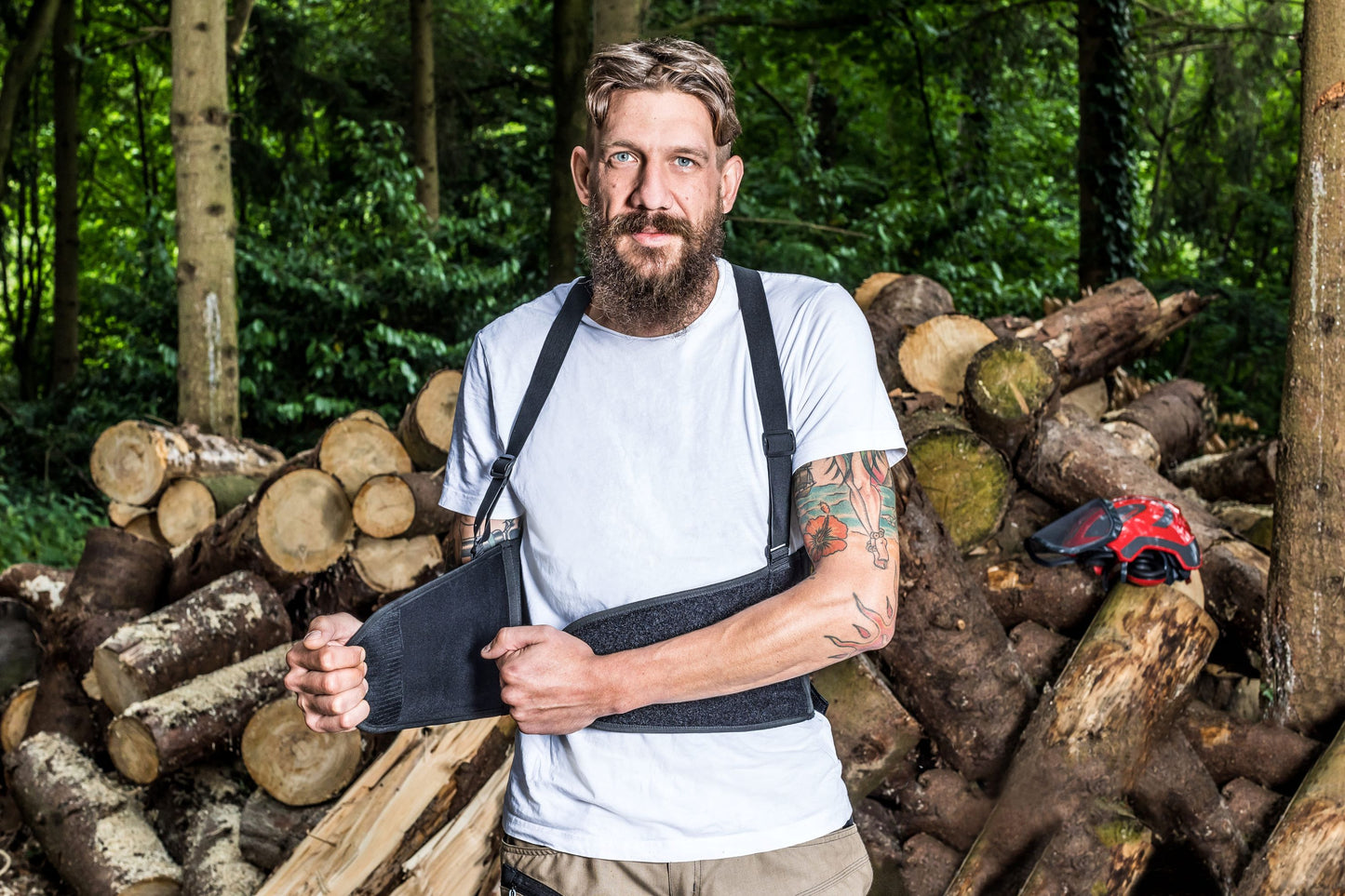 KNEETEK Rückenstützgurt L (80–108 cm) – Stützgurt zur Entlastung der Rückenmuskulatur | Stabilisiert Lendenwirbel & Rückgrat | Ergonomischer Rückengurt für Arbeit, Sport & Alltag