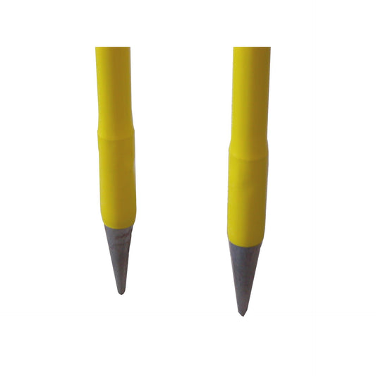 NESTLE Schneeleitstab aus Stahlrohr, 250 cm, gelb/schwarz, 12 Stück im Set