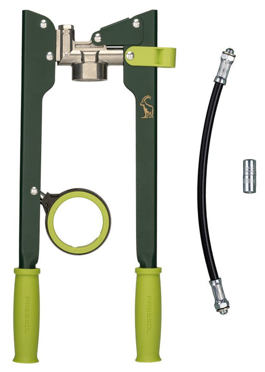 Pressol Multikartuschen-Fettpresse ZHFP-M 10 x 1-PZ-MU  Robuste, manuelle Fettpresse für 400 g Kartuschen oder loses Fett, mit ergonomischem Griff, max. 400 bar Druck, ideal für Werkstatt und Industrie