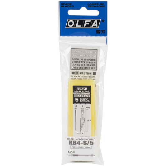 OLFA 5x Klinge KB4-S für Grafikermesser AK-4