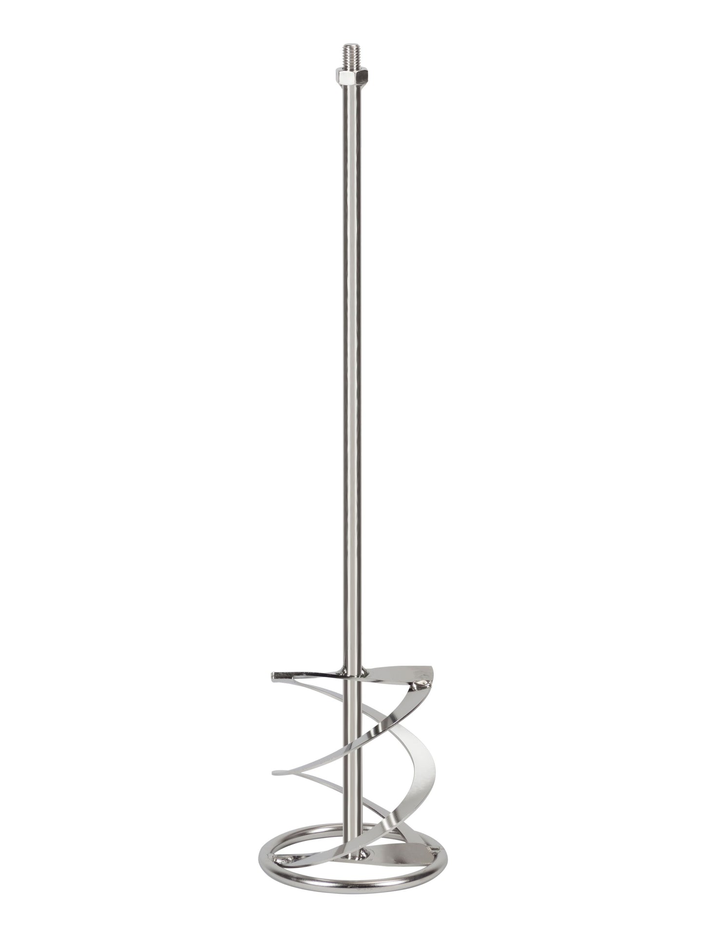 epi EDELSTAHLRÜHRER MR 4 Ø140 mm M14x2 – Wendelrührer aus Edelstahl V2A, elektropoliert, rechtsgewendelt – für Edelputz, Dekoputz & 2-Komponenten-Materialien – Made in Germany