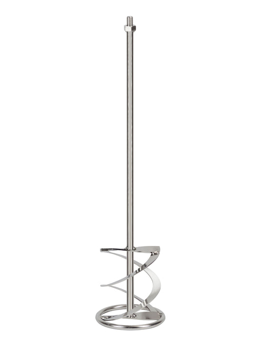 epi EDELSTAHLRÜHRER MR 4 Ø140 mm M14x2 – Wendelrührer aus Edelstahl V2A, elektropoliert, rechtsgewendelt – für Edelputz, Dekoputz & 2-Komponenten-Materialien – Made in Germany