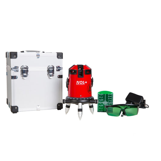 NESTLE Octoliner G Kreuzlinienlaser | grüner Laserstrahl, 360° Horizontallinie, 4 Vertikallinien & Lotpunkt | motorisierte Selbstnivellierung, IP54, ±1,5mm/10m | inkl. Akku & Koffer | von NESTLE