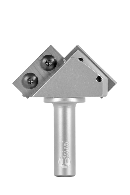 Fasefräser mit Wendemesser Rechtslauf, aus Hartmetall, Schneide 2, Arbeitslänge 25 mm, Gesamtlänge 75 mm, Schaft 12 x 40 mm, Ø 50 mm